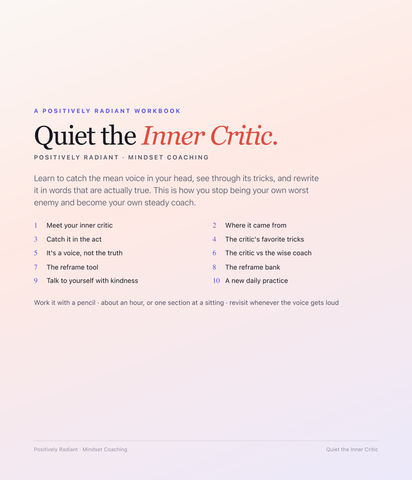Quiet the Inner Critic workbook